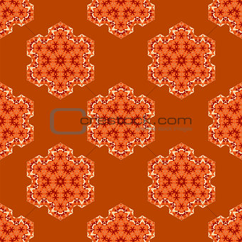 Creative Ornamental Seamless Orange Pattern