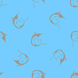 Marlin Fish Seamless Pattern