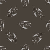 Flying Swallow Animal Seamless Pattern