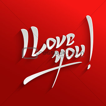 I Love You lettering Greeting Card