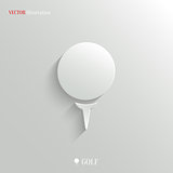 Golf icon - vector white app button