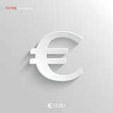 Euro Icon - vector white app button