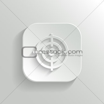 Target icon - vector white app button