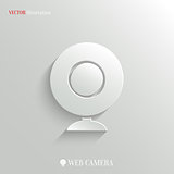 Webcamera icon - vector white app button