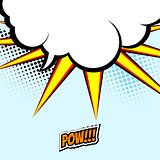 Dynamic comic speech bubble for different emotions and sound effects. Hanging Cloud. Pop-Art Style