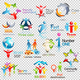 Big collection of people vector logos. Business Social Corporate Identity. Human icons Design illustration