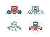 Fitness logo set