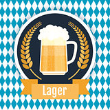 Oktoberfest beer festival logo design. Flat Illustration.