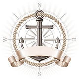 Anchor emblem, vector