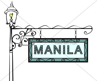 Manila retro pointer lamppost.