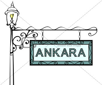 Ankara retro pointer lamppost.
