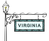 Virginia retro pointer lamppost.