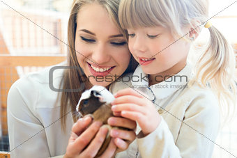 Family with cavy