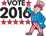 Vote 2016 Uncle Sam Hand Pointing Up Retro