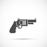 Revolver pistol icon