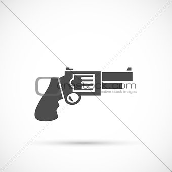 Revolver pistol icon