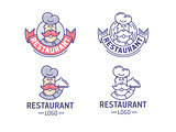 Restaurant logo set