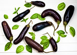 Raw Small Eggplants