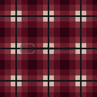 Rectangular seamless fabric pattern in red and gray