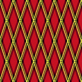 Rhombic seamless fabric pattern mainly in red