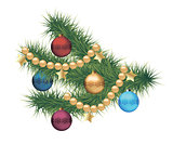 Christmas pine tree branch