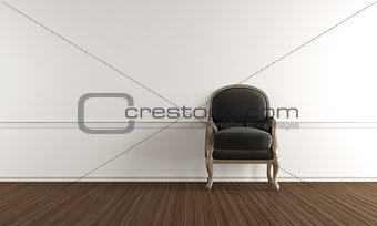 White room with classic armchair