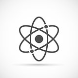 Atom icon on white background
