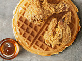 rustic southern american comfort food chicken waffle