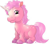 beautiful pink unicorn
