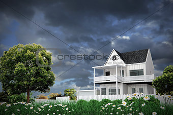 white country house