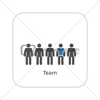 Team Icon. Flat Design.