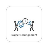 Project Management Icon. Flat Design.