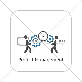 Project Management Icon. Flat Design.
