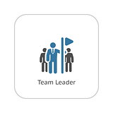 Team Leader Icon. Flat Design.