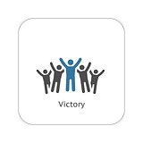 Victory Icon. Flat Design.