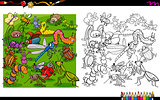 insect characters coloring book