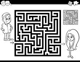 maze or labyrinth coloring page