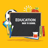 education banner and back to school background template