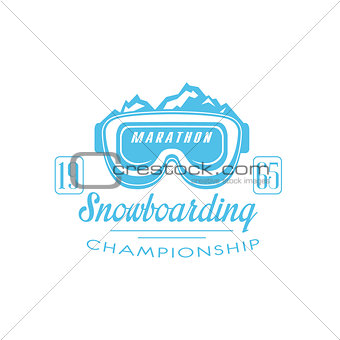 Marathon Snowboarding Emblem Design