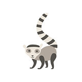 Lemur Stylized Childish Drawing