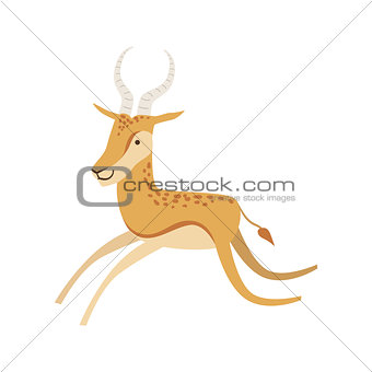 Gazelle Stylized Childish Drawing