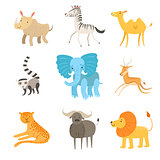 African Animals Illustration Set