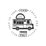 Taco Food Truck Label Design