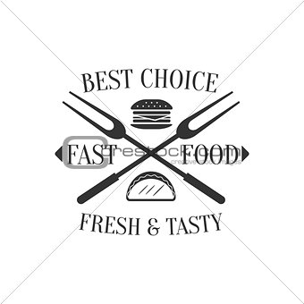Best Choice Fast Food Label Design