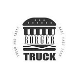 Fresh And Tasty Burger Food Truck Label Design