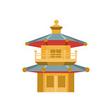 Chinese Architecture Style Tower Simplified Icon