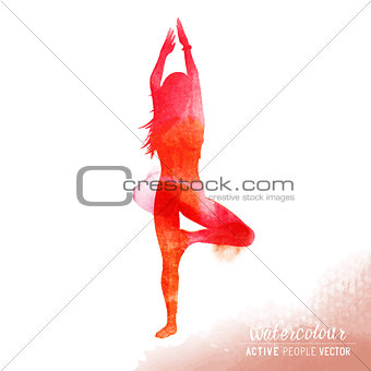Young Lady in Yoga Class