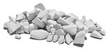 Pile of stone isolated on white background