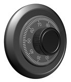 Safe combination lock. Knob with figures