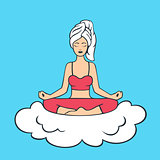 Lotus Pose Yoga Girl